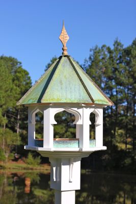 Heartwood Carousel Cafe Feeder - White Cellular PVC/Verdigris Copper Roof 219B