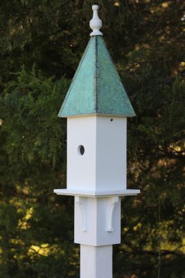 Heartwood Songbird Station - White Cellular PVC/Verdigris Copper Roof 221A
