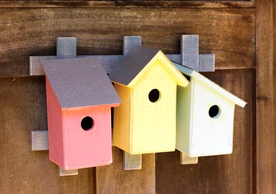 Heartwood Trellis Trio - Pastel Trio  Bird House 233B