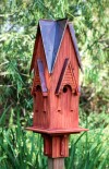 Heartwood Westminster Bird House w/ Rustic Red/Brown Patina Roof 235A